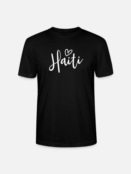 Haiti Heart Women's Love Haiti - Stanley/Stella Crafter Unisex Organic T-Shirt - black