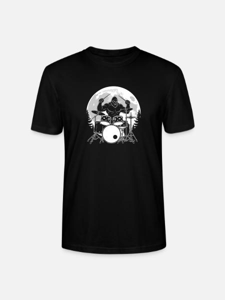 Bigfoot Drummer - Stanley/Stella Crafter Unisex Organic T-Shirt - black