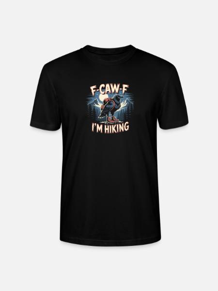 F-Caw-F I'm Hiking Crow - Stanley/Stella Crafter Unisex Organic T-Shirt - black
