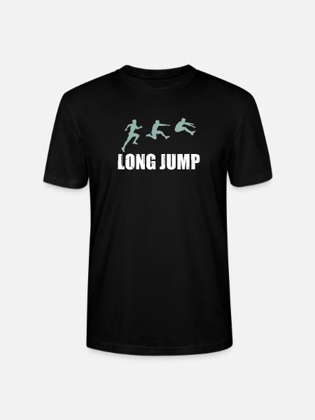 Long Jump Silhouettes - Stanley/Stella Crafter Unisex Organic T-Shirt - black