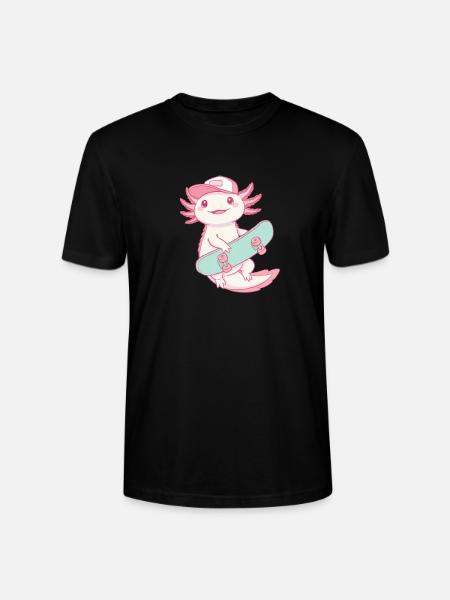 Axolotl Skater - Stanley/Stella Crafter Unisex Organic T-Shirt - black