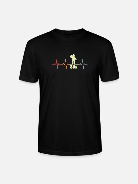 80s Enthusiast ECG - Stanley/Stella Crafter Unisex Organic T-Shirt - black