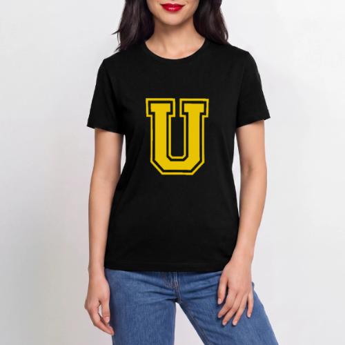 Letter U – Capital Athletic Alphabet Monogram - Stanley/Stella Crafter Unisex Organic T-Shirt