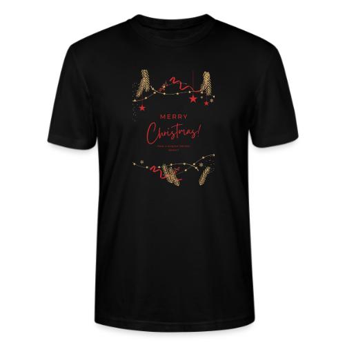 Merry Christmas Typography Design - Stanley/Stella Crafter Unisex Organic T-Shirt