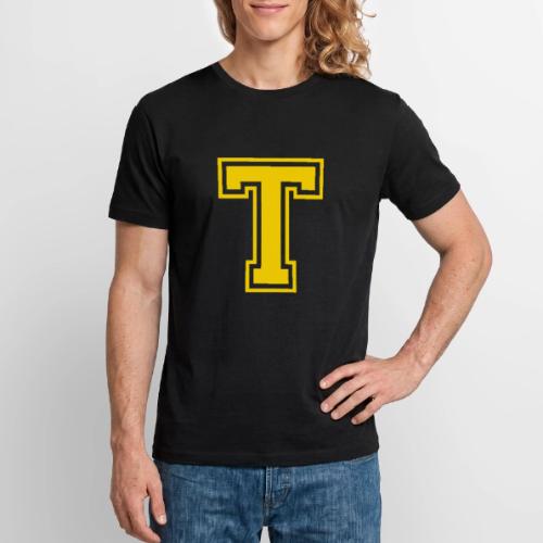 Letter T – Capital Athletic Alphabet Monogram - Stanley/Stella Crafter Unisex Organic T-Shirt