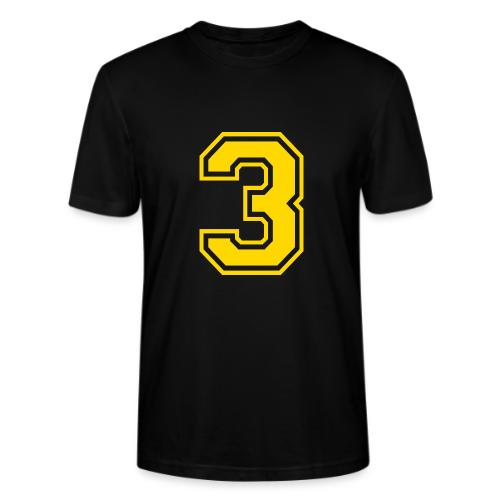 Number 3 in a classic athletic collegiate font - Stanley/Stella Crafter Unisex Organic T-Shirt