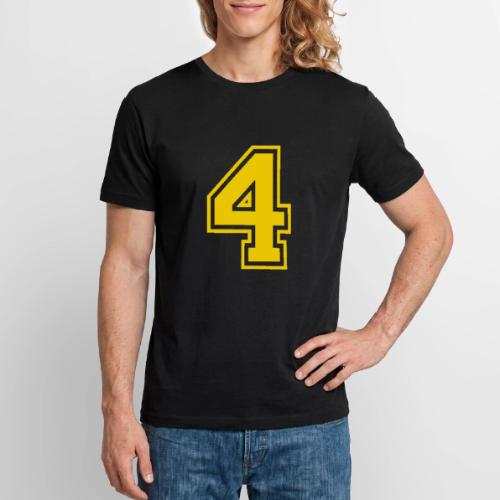 Number 4 in a classic athletic collegiate font - Stanley/Stella Crafter Unisex Organic T-Shirt