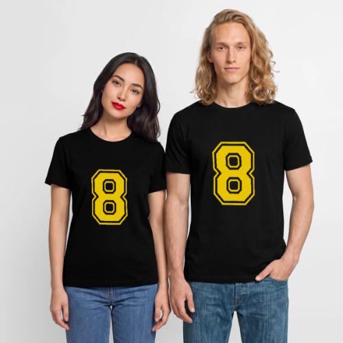 Number 8 in a classic athletic collegiate font - Stanley/Stella Crafter Unisex Organic T-Shirt