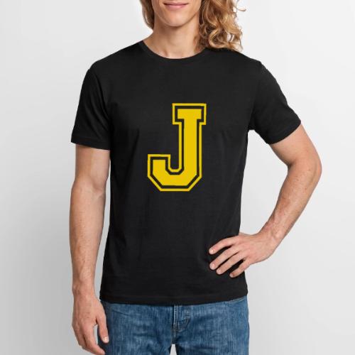 Letter J – Capital Athletic Alphabet Monogram - Stanley/Stella Crafter Unisex Organic T-Shirt