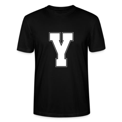 White Letter Y – Varsity Alphabet Monogram - Stanley/Stella Crafter Unisex Organic T-Shirt