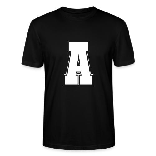 White Letter A – Varsity Alphabet Monogram - Stanley/Stella Crafter Unisex Organic T-Shirt