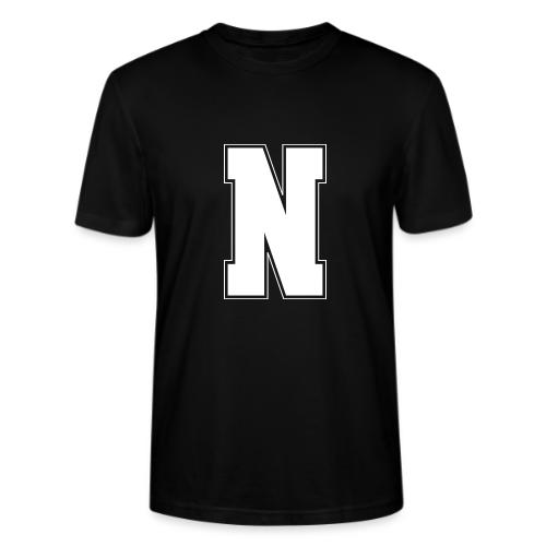 White Letter N – Varsity Alphabet Monogram - Stanley/Stella Crafter Unisex Organic T-Shirt