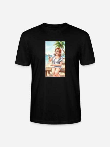 Beach Selfie Moment - Stanley/Stella Crafter Unisex Organic T-Shirt - black