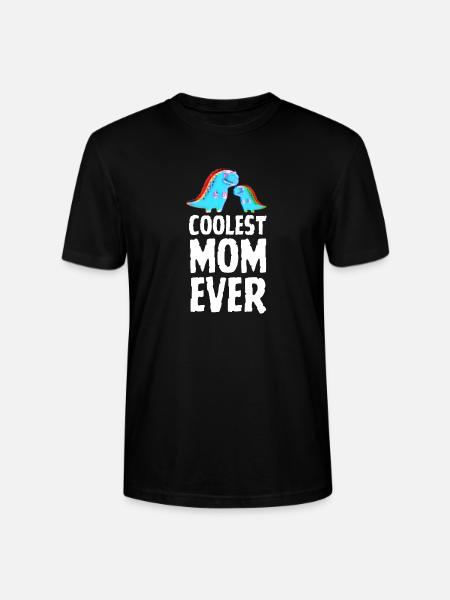 Coolest Mom Ever Dino Tee - Stanley/Stella Crafter Unisex Organic T-Shirt - black