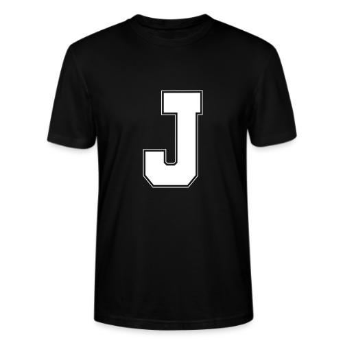 White Letter J – Varsity Alphabet Monogram - Stanley/Stella Crafter Unisex Organic T-Shirt