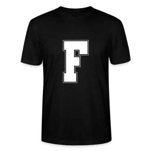 White Letter F – Varsity Alphabet Monogram - Stanley/Stella Crafter Unisex Organic T-Shirt
