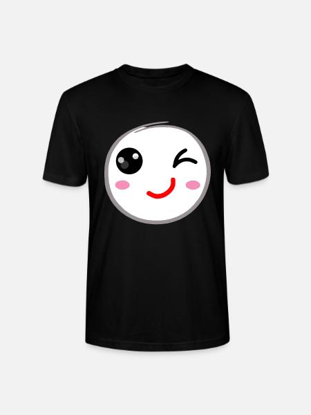 Winking face, Wink smile - Stanley/Stella Crafter Unisex Organic T-Shirt - black