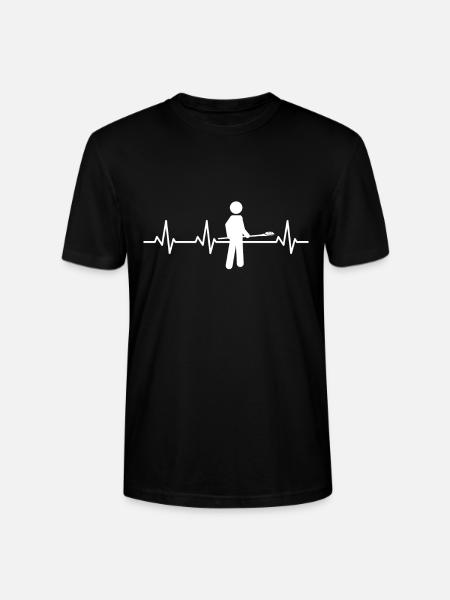 Baking Stickfigures Heartbeat - Stanley/Stella Crafter Unisex Organic T-Shirt - black