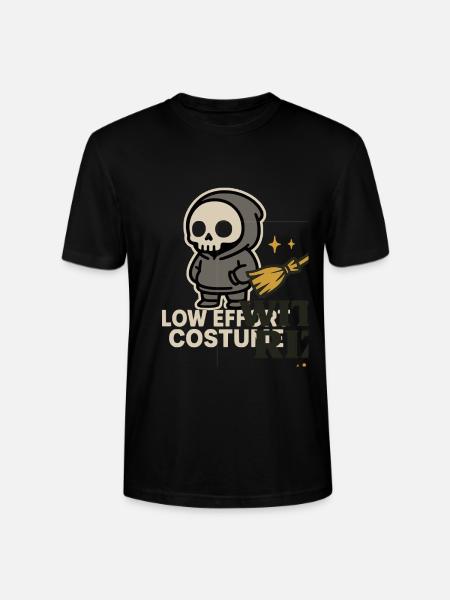 Skeleton Hoodie with Broom - Stanley/Stella Crafter Unisex Organic T-Shirt - black