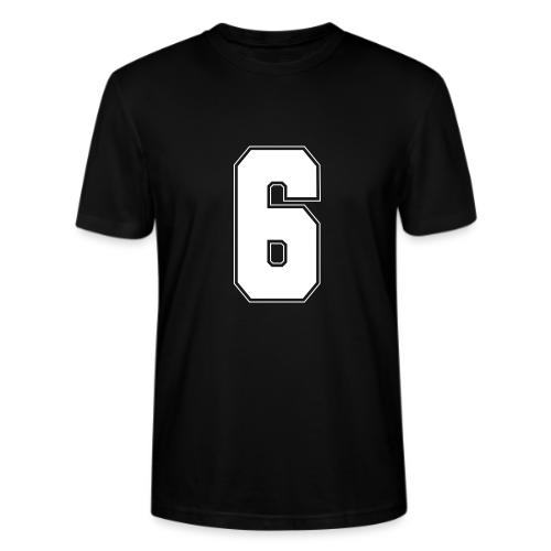 White Number 6 – Varsity Font - Stanley/Stella Crafter Unisex Organic T-Shirt