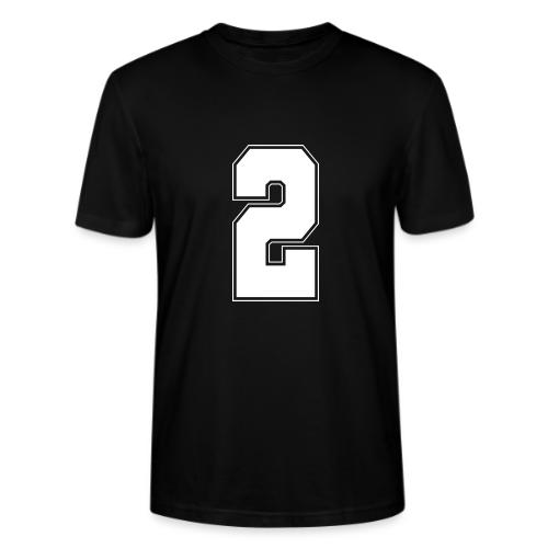 White Number 2 – Varsity Font - Stanley/Stella Crafter Unisex Organic T-Shirt