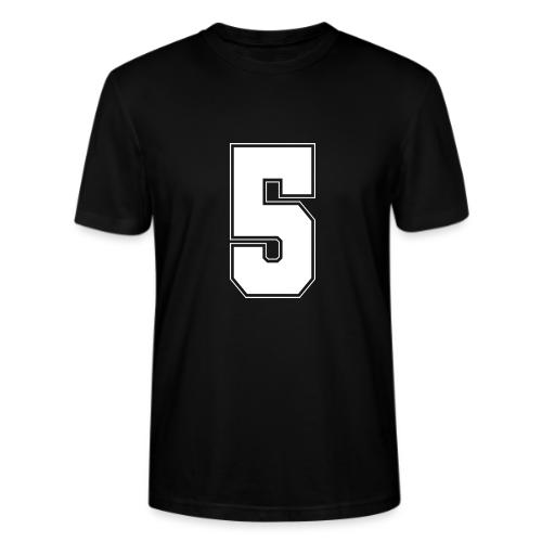 White Number 5 – Varsity Font - Stanley/Stella Crafter Unisex Organic T-Shirt