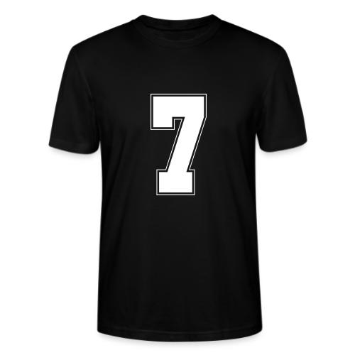 White Number 7 – Varsity Font - Stanley/Stella Crafter Unisex Organic T-Shirt