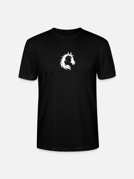 Silhouette Stallion Portrait - Stanley/Stella Crafter Unisex Organic T-Shirt - black