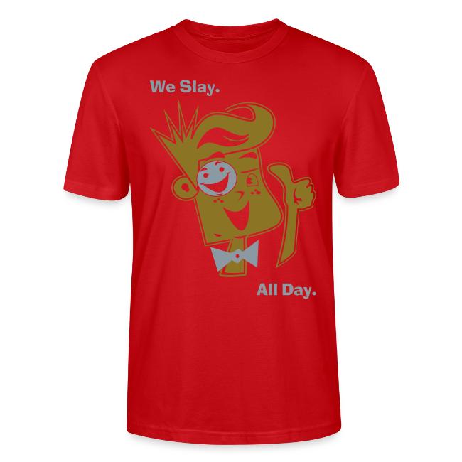 We Slay All Day Shiny Shirt Metallic Silver & Gold
