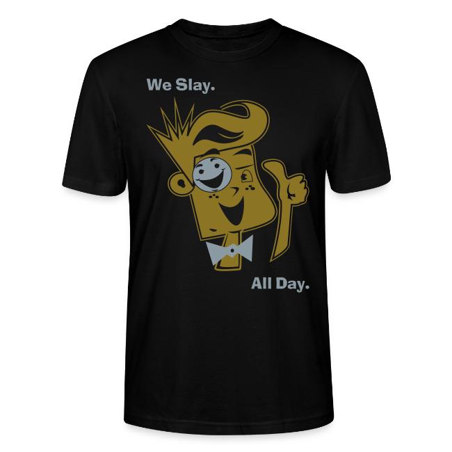 We Slay All Day Shiny Shirt Metallic Silver & Gold
