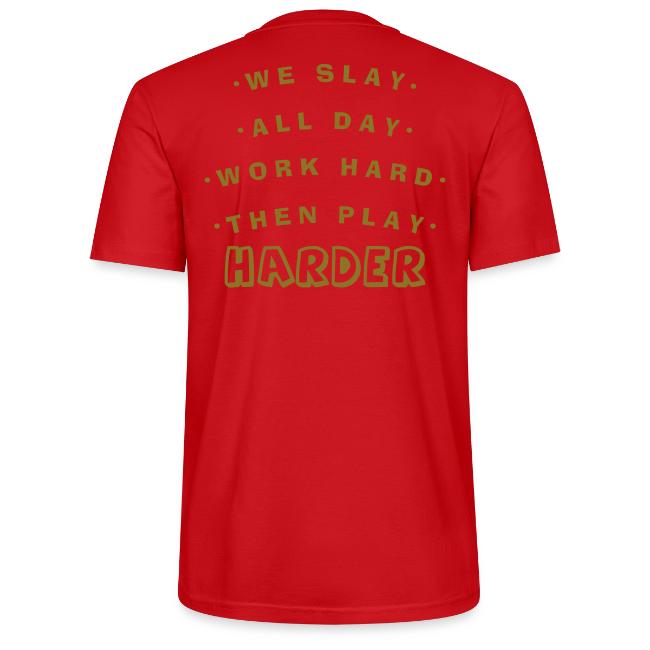 We Slay All Day Shiny Shirt Metallic Silver & Gold