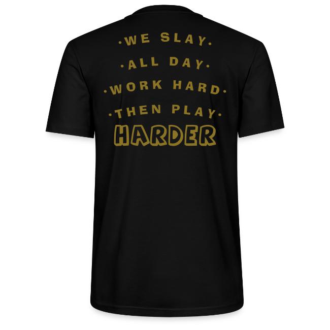 We Slay All Day Shiny Shirt Metallic Silver & Gold