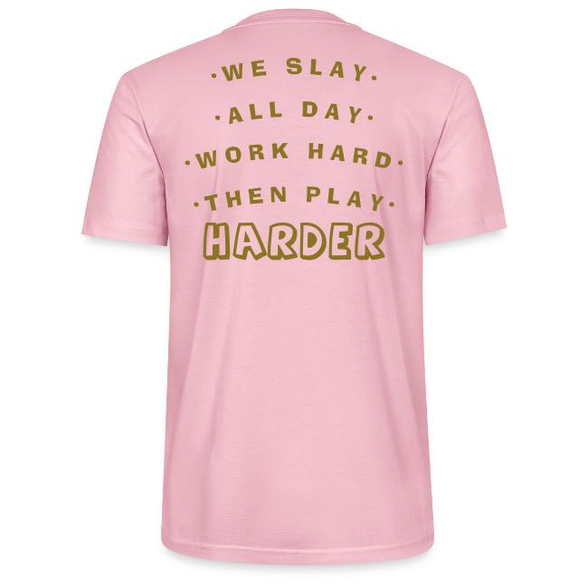 We Slay All Day Shiny Shirt Metallic Silver & Gold