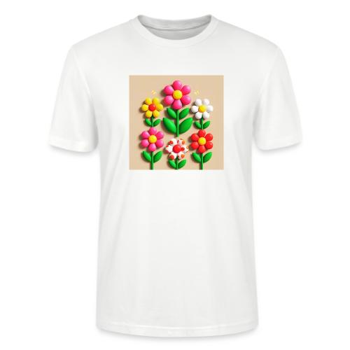 3D Flowers and Butterflies in Amber, Floral Design - Stanley/Stella Crafter Unisex Organic T-Shirt