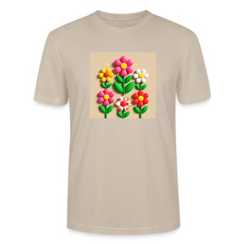 3D Flowers and Butterflies in Amber, Floral Design - Stanley/Stella Crafter Unisex Organic T-Shirt