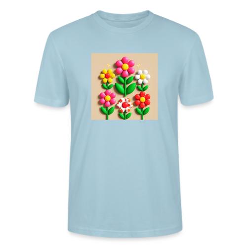 3D Flowers and Butterflies in Amber, Floral Design - Stanley/Stella Crafter Unisex Organic T-Shirt