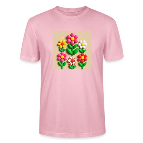 3D Flowers and Butterflies in Amber, Floral Design - Stanley/Stella Crafter Unisex Organic T-Shirt