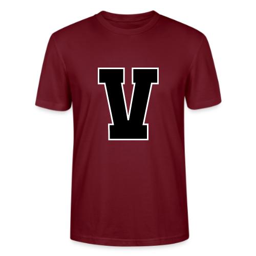 Varsity Letter V Athletic Alphabet Graphic - Stanley/Stella Crafter Unisex Organic T-Shirt