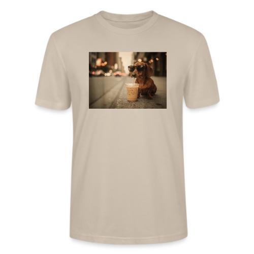 Funny Dachshund Iced Coffee Lover Tee - Stanley/Stella Crafter Unisex Organic T-Shirt