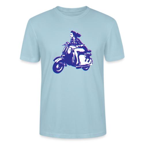 Cute Vespa Scooter Girl - Stanley/Stella Crafter Unisex Organic T-Shirt