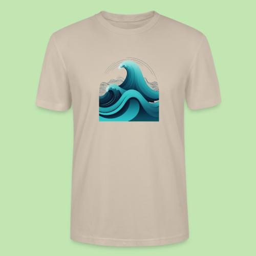 Dynamic Ocean Wave Illustration - Stanley/Stella Crafter Unisex Organic T-Shirt