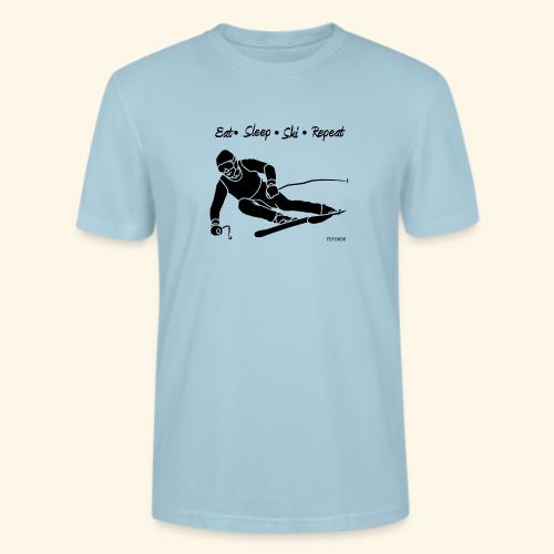 Eat Sleep Ski Repeat - bw - new001 - Stanley/Stella Crafter Unisex Organic T-Shirt