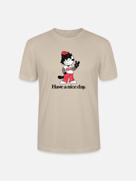 Felix The Cat In Skater Style & Have A Nice Day - Stanley/Stella Crafter Unisex Organic T-Shirt - dust