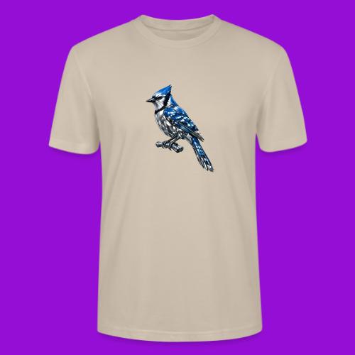 Silver Blue Jay on Perch - Stanley/Stella Crafter Unisex Organic T-Shirt