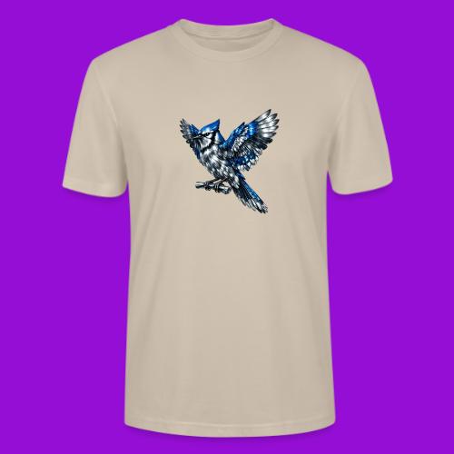 Silver Blue Jay Open Wing Perch - Stanley/Stella Crafter Unisex Organic T-Shirt