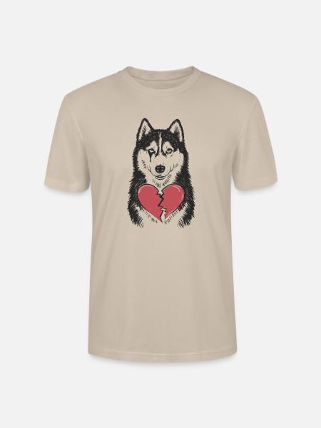 Husky Crying Broken Heart - Stanley/Stella Crafter Unisex Organic T-Shirt - dust