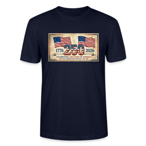USA 250th Anniversary Flags Emblem - Stanley/Stella Crafter Unisex Organic T-Shirt