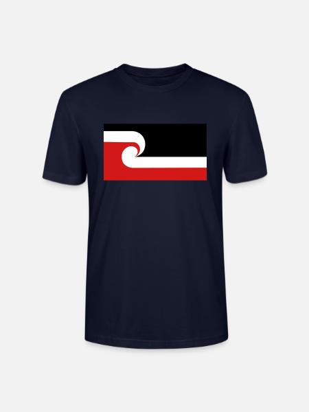 Maori Flag - Stanley/Stella Crafter Unisex Organic T-Shirt - french navy