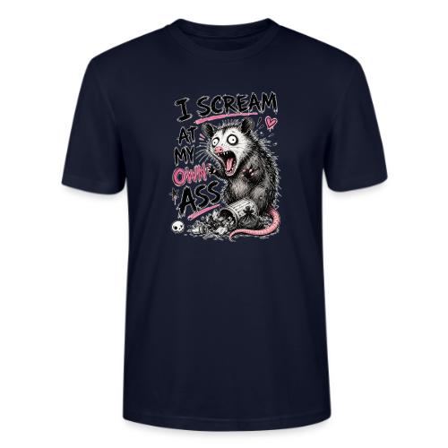 Funny Opossum Screaming Graphic Tee - Stanley/Stella Crafter Unisex Organic T-Shirt