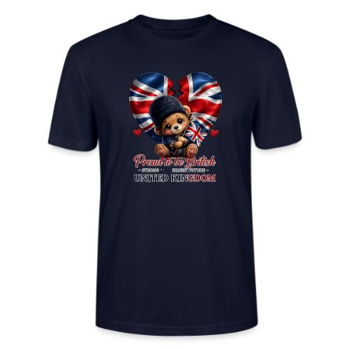 Proud to Be British Teddy Bear UK Patriot Gift - Stanley/Stella Crafter Unisex Organic T-Shirt